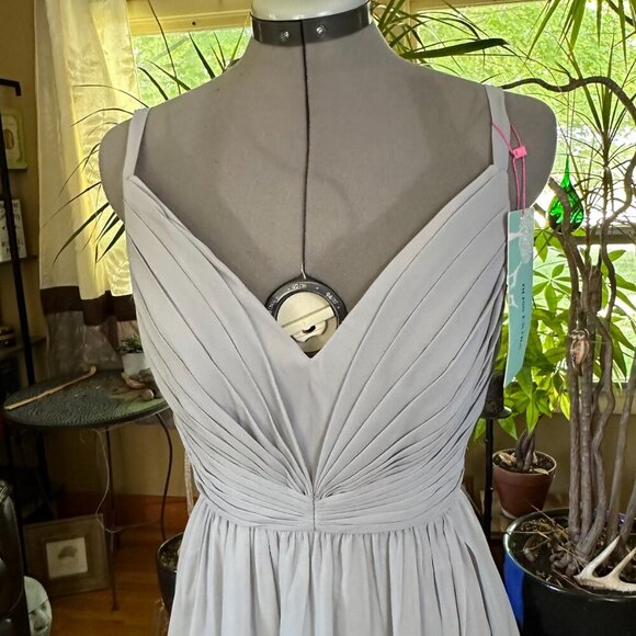 NWT Bliss Extra Bridesmaid Dress Light Gray Formal Wedding S Gown - Picture 10 of 12